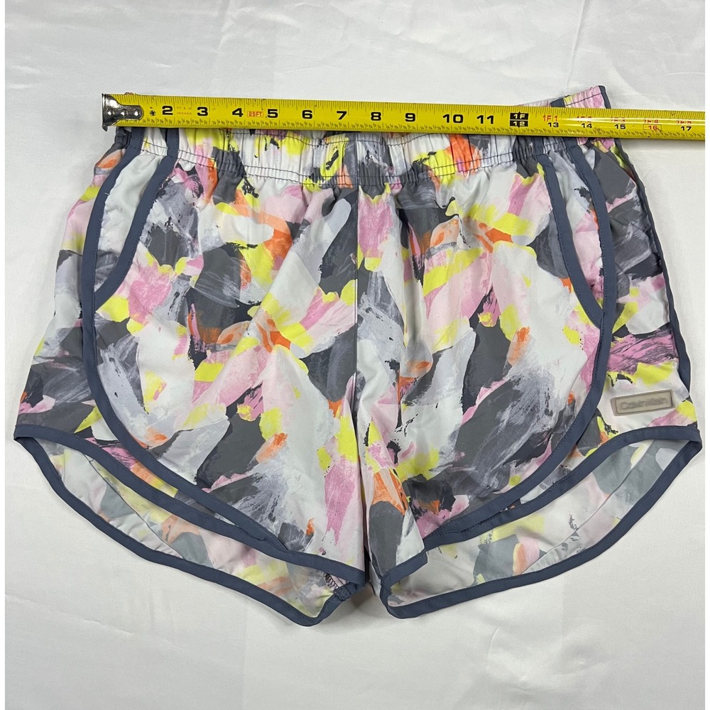 Calvin Klein Performance Women Abstract Floral Running Shorts Multi-Color Medium